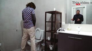 Homosexual Coarse Doggy Anal... This guy Pulls His Panties Down and Gets Bent Over the Sink for a Hard Banging