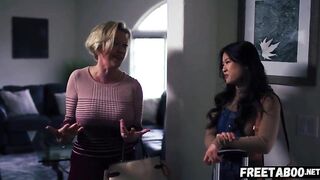 Mischievous Lulu Chu Gets Discipline Spanked ANAL FINGERED By Her Stepmom's Bestfriend Dee Williams - Full Clip On FreeTaboo.Net