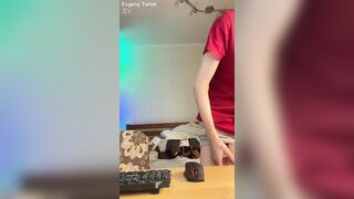 Slender 55kg Man Playing With His 23cm Enormous Meat
