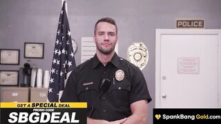 SPANKBANG GOLD - Cheating Sexy Cop Group-fucked By Whole Cop Vigour