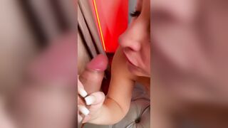 Large BOOBS amateur Latin makes BWC deepthroat & oral sex