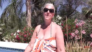 Encounter Sexy Older mother I'd like to fuck Maggie Moon at the Hotel Pool