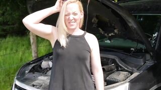 Stranded Car Breakdown - Hawt Mechanic Bangs Me Hard Roadside!