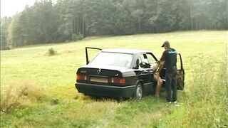 Aged Brunette hair Devours Rod in Wild Outdoor Group Fuck