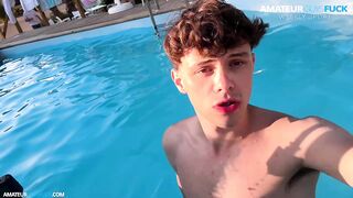 I Couldn't Stop Jerking off My Buddy's Schlong Underwater in the Pool With All Our Allies Watching