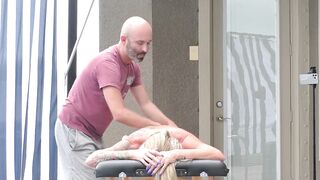 Steamy Outdoor Massage with Carlie Vixen