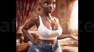 Hawt Afro Black Large Butt Large Breasts Village Maiden Enticed Banged Raw By Impressive Large Cock Prince