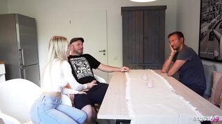 German Cuckold Spouse See His Hawt Wife at No Fuck-rubber Screw with His Obese Schlong Boy-friend