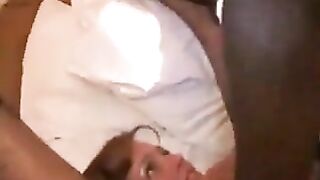 Breasty cuckold mother I'd like to fuck in ebony nylons screwed by ebony lads
