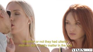 VIXEN Consummate Redhead Is Tempted On Vacation By A Pair