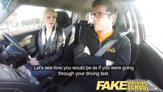 Fake Driving School large bazookas student creampie and squirting