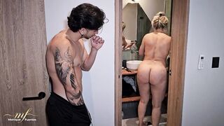 I arrive juicy from the rain but my stepson makes me even wetter with his cum - Monique Fuentes & Zack Whiter