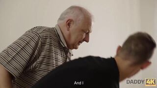 STEP DADDY4K. Enticing honey copulates with BF’s gracious dad