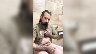 Jacking Off In Home Depot Washroom: Dad Needed To Unload And Came All Over The Stall