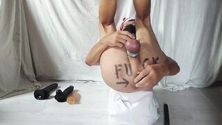 servenaked in peniscage bound up at his feet alone in his chamber playing with the dildos in homosexual booty, at least two same time