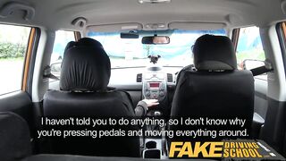 Fake Driving School Hawt belt on joy for recent large titties drive