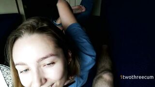 DOUBLE CUM IN THROAT FOR HOTTY TRAVELER ON A EDUCATE
