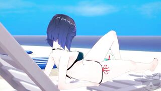 Yelan x Shenhe at the beach (genshin impact) P1 STORY