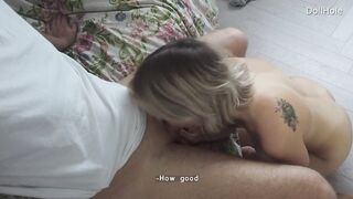 DollHole – Perspired angel climbing on a warm, obese jock