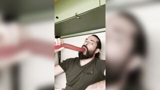 Hidden mouth ignites unfathomable vibrator worship