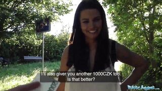 Public Agent Chloe Lamour gets her large bazookas jizzed on for c