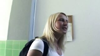 Blond Sucks Wang and Gets Screwed Hard Outdoors