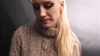 Breasty golden-haired mother I'd like to fuck weenie sucking and riding in cowgirl at casting