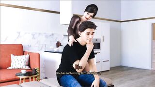Concupiscent Babes Give a Specific Massage to Delivery Hunk