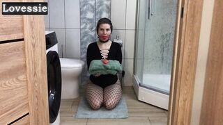 An compliant, sexy mother I'd like to fuck with a large ass serves her taskmaster and becomes a piece of human furniture - Lovessie