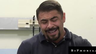 BIPHORIA - Latino Patient Gets Wrecked in Spit Roast by Hawt Doctor & Boy Intern