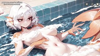 Large Breasts Manga Mermaid Teen With A Consummate Body Masturbates Her Taut Juicy Snatch In A Public Pool - Hotel Tales (Steam Game)