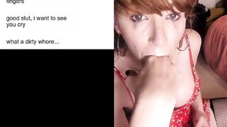 Online Slavemaster Dominates Bimbo Wench
