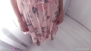 Step Mama caught Step Son with Boner and Helps Him Cum in Her Satin Pants during the time that Standing