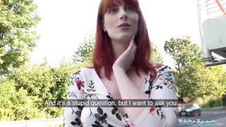 Public Agent Bawdy hawt American redhead hotty Alex Harper