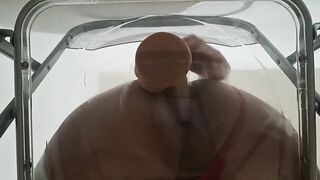 Bulky Butt Trans Gwen Tennyson Facesitting and Anal Banged with Creampie throughout Clear Chair for the 1st Time