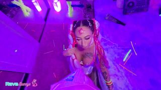 Tattooed Selina Garcia Takes Control in a Wild Neon Rave!