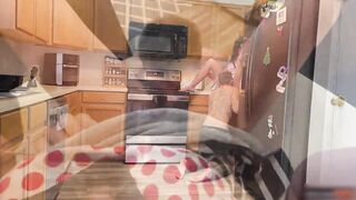 Lewd Housewife Rewarded After Cleaning the Kitchen