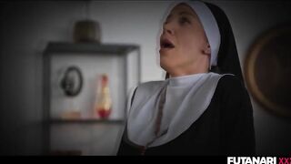Shemale hentai Nuns - Eden Ivy & Nathaly Cherie Anal Creampie