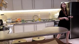 Lonely Stepmom Cooks Dinner For Step-Son Then Implores Him To Screw Her