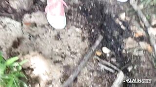 Miss Unshaved has to pee!! (compilation) anywhere is a fine place for a admirable void urine
