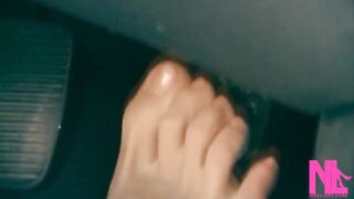 Driving and Pedal Pumping with My Exposed Feet