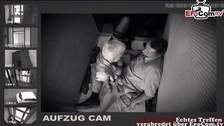 German blond mother I'd like to fuck with large boobs and short hair does anal in an elevator