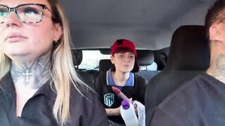 I discovered a window cleaner at the traffic light! And I called her over to be a porn actor and have sexy sex in our car in the midst of the street. I made her all moist and that babe smeared our whole car seat.