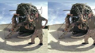This recruit's hiding a large secret underneath her army uniform: her wang