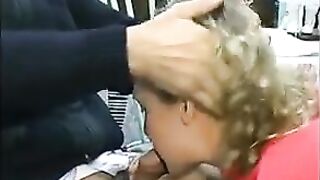 French blond hard screwed in 3some with Papy Voyeur