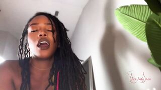 BWC Stretching My Juicy Ebony Twat Fills Me With a Creampie