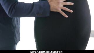 MYLF - Breasty Thick mother I'd like to fuck Gets Drilled In Washroom By Large Jock