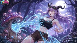 Demon Angel Finds Magic Mushroom - The Muddy Liquid Undresses Her Undressed and Makes Her Cum in the Woods