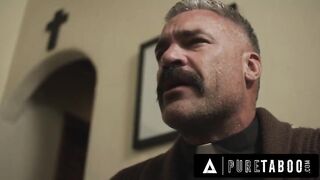 PURE TABOO Conservative Lexi Lore Confesses Slutty Thoughts To Priests Who Suggest To Purge Her Sin