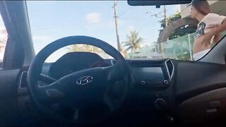 I showed my ramrod to a sexy woman on the street in public—risky, but this babe liked it!